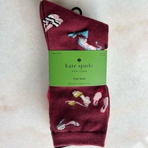 Kate Spade ♠️ New! 3-Pack Socks - Women’s Polka Dot Red Black Crew Socks